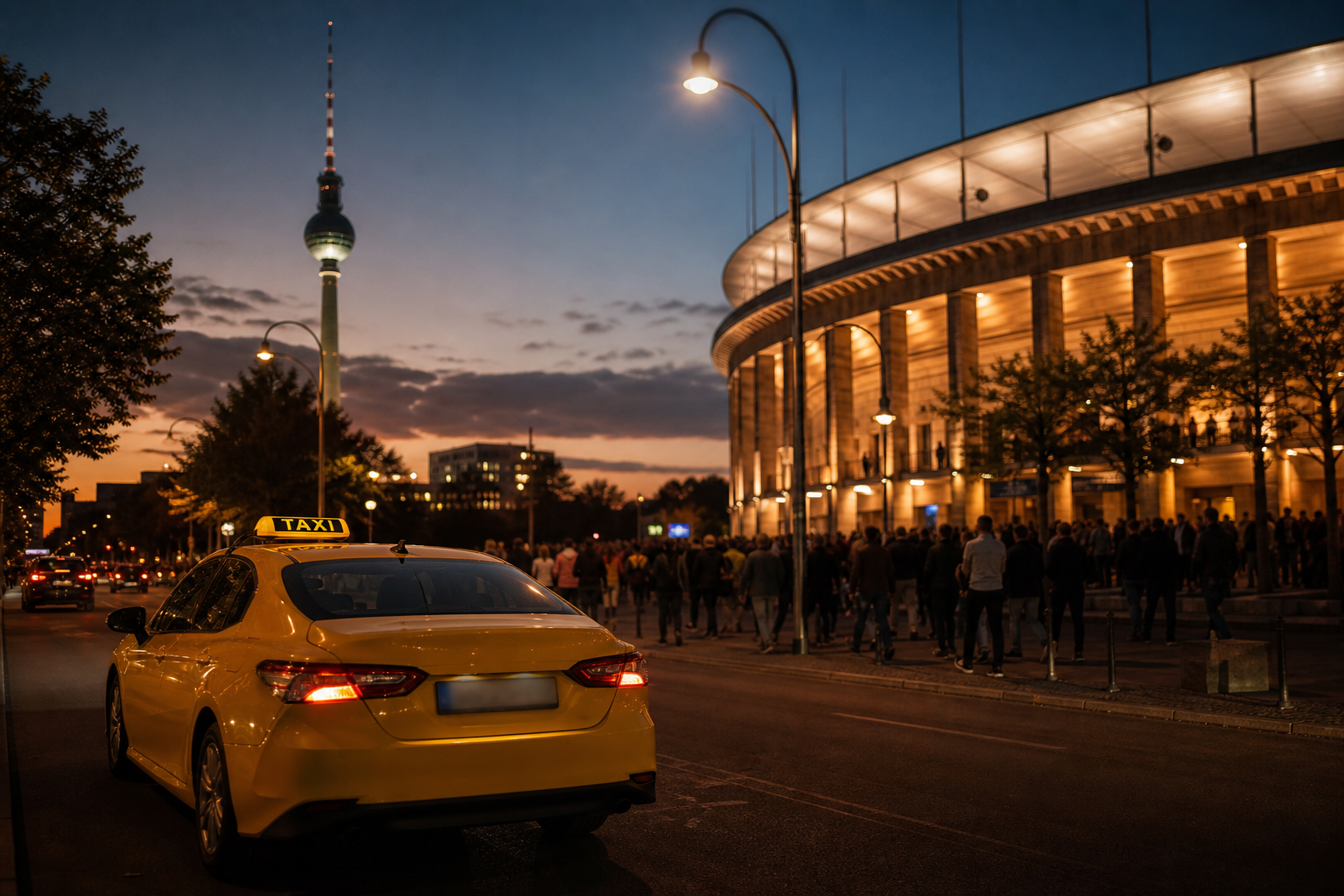 Berliner Events und Nachfrage — Taxi am Veranstaltungsort
